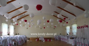 dekoracja weselna sali na Głębokim  